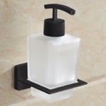 Nameeks NCB62 Soap Dispenser, Matte Black, Wall Mounted, Frosted Glass